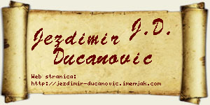 Jezdimir Ducanović vizit kartica